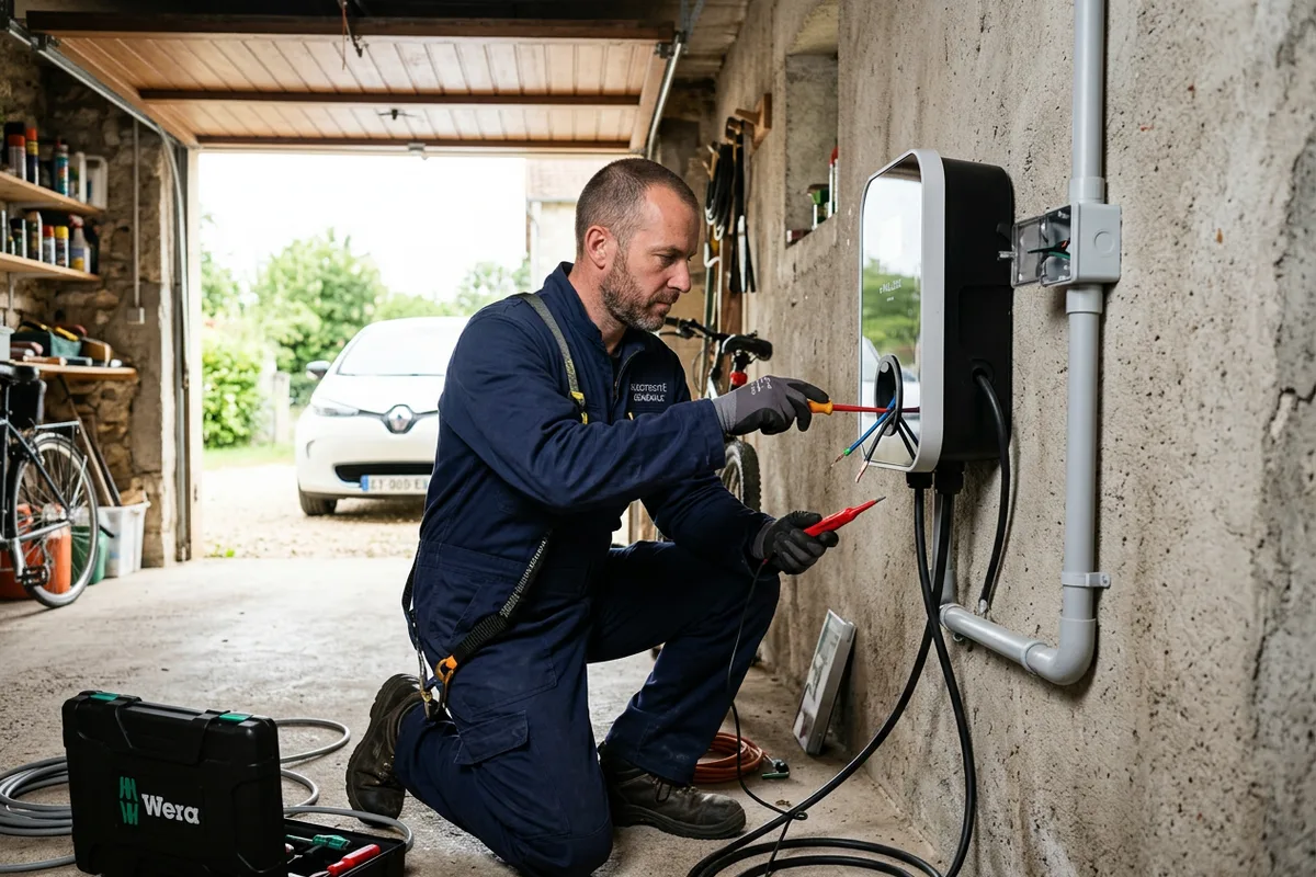 Installation technique d'une borne de recharge pour véhicule électrique à Poligny Installation technique d'une borne de recharge pour véhicule électrique à Poligny